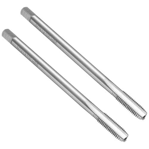 Image of sourcing map 2pcs Straight Flute Thread Taps, M7 x 1 H2 100mm Extra Long Metric Screw Machine Tap Threading Tapping Tools, High-Speed Steel 6542 (HSS 6542)