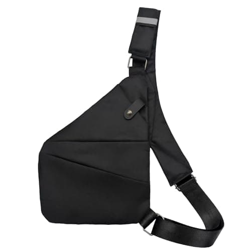 Image of ZHAOCAI Anti Theft Bag Unisex Anti Theft Crossbody Bag Women Oxford Cloth Cross Body Bag Convenient Multi-Pocket Sling Bag Suitable For Travel And Everyday Use (Black)