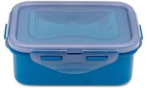 Image of LocknLock Eco Food Containers with Lids - Rectangular 350ml (13.7 x 10.4 x 5.3cm), Airtight, Watertight, BPA Free & Dishwasher Safe