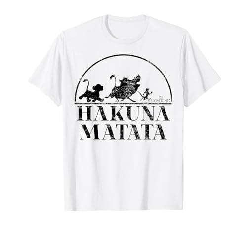 Image of Disney The Lion King Hakuna Matata Simple Text T-Shirt