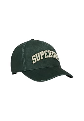 Image of Superdry Mens Varsity Logo Trucker Cap Academy Green