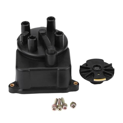 Image of Compatible With Car Auto Distributor Cap & Distributor Rotor Ignition Kit For Civic 1992 2000 30102 P54 006 Universal Fit Aftermarket Replacement