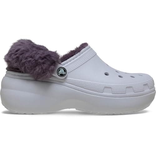 Image of Crocs Classic Platform Fuzz Lined Clog Frosted Grape Size 4 UK Women