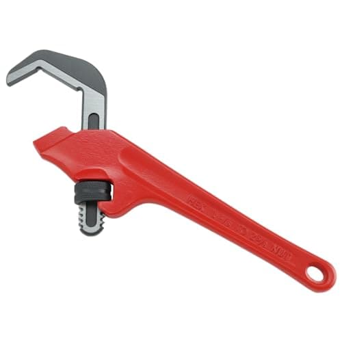 Image of QWORK® 300mm (12-Inch) Offset Hex Wrench Adjustable Hex Pipe Wrench, 29-67mm Capacity Firm Grip