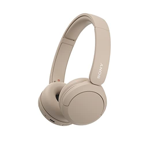 Image of Sony WH-CH520 Wireless Bluetooth On-Ear Headphones, Lightweight Design, Up to 50hr Battery Life, Quick Charge, EQ, Clear Call Quality, iOS & Android - Beige
