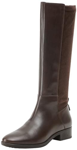 Image of Geox Girl's D Felicity Knee High Boot, coffee, 4.5 UK