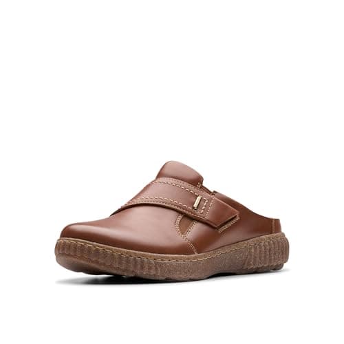 Image of Clarks Women's Caroline Bay Mule, Tan Leather, 8 UK
