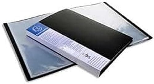 Image of Exacompta - Ref 88301E - Opaque PP Display Book - 240 x 320mm in Size, Suitable for A4 Documents, Crystal Clear Pockets, 0.8mm Polypropylene, 30 Pockets, 60 Viewing Pages - Black