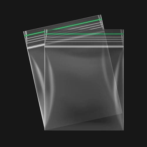 Image of 100 Grip Seal Bags 6cm x 6cm | Reusable Strong Zip Lock | Small Clear Resealable Plastic Bags | Polythene Packaging for Food Storage, Jewellery - by FOGG Supplies (100, 6cm x 6cm)