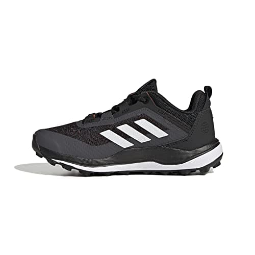 Image of adidas Unisex Kids Terrex Agravic Flow Trail Running Shoes, Core Black / Crystal White / Solar Red, 11 UK Child