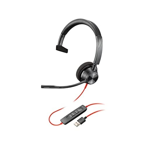 Image of Plantronics - Blackwire 3310 USB-A (Poly) - Wired, Single Ear (Mono) Headset with Boom Mic - USB-A to connect to your PC and/or Mac - Works with Teams (Certified), Zoom & more