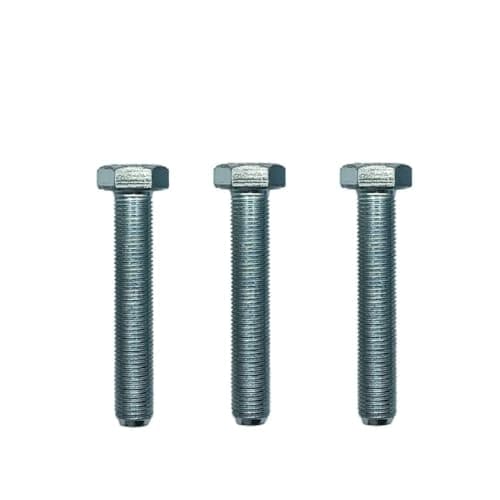 Image of 10x 1/2" UNF x 2" UNF Hexagon Set Screws Bolts, Fully Threaded, Fine Thread, Steel, Zinc Plated, Imperial Sizes – High Strength, Corrosion Resistant Fasteners