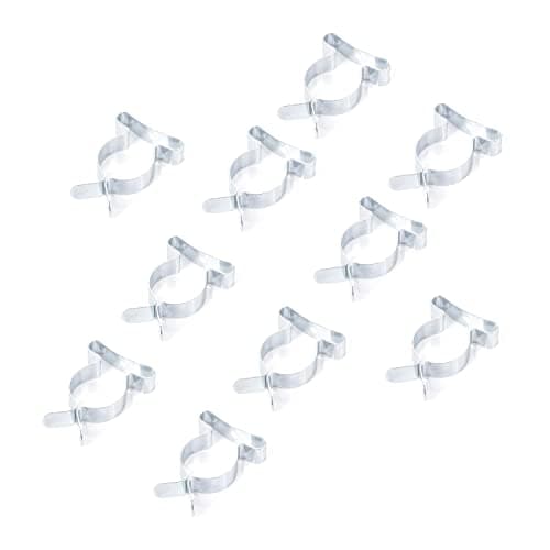 Image of SISI UK Tool Spring Terry Clips 25mm Garage/Shed Storage Grip Tidies Wall Mounted Tool Spring Terry Clips Storage Hangers for Garages Sheds Yards Cupboards Pack of 10 (with Screws).