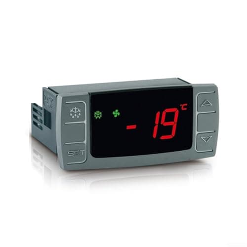 Image of XR02CX|5N0C1 Digital Temperature Controller, |40 to +99°C Intelligent Thermostat Regulator with Alarm- 71x29mm Cutout for Commercial Refrigerator Freezer Display Cabinet Chiller