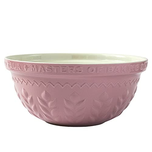 Image of Tala Stoneware Mixing Bowl, Embossed Corn Design, Durable, Chip Resistant, Baking, 30 cm, Dusty Pink