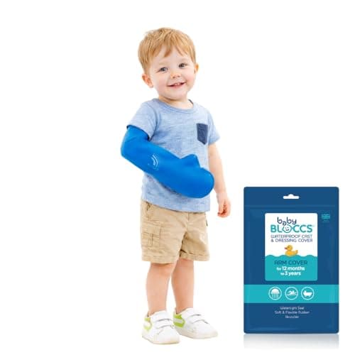 Image of Bloccs 100% Waterproof Arm Cast Cover – Baby (12–36 Months) – Reusable Shower, Bath & Swim Protector – XS