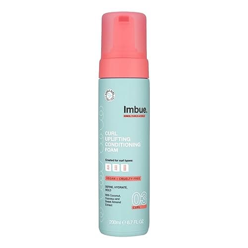 Image of Imbue Curl Uplifting Conditioning Foam Hair Mousse - Hair Conditioner Curly Girl Movement Paraben Free Vegan, White