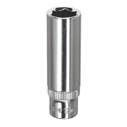 Image of Sealey Sp1411D Walldrive Socket 11Mm Deep 1/4Sq Drive Fully Polished