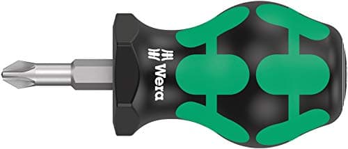 Image of Wera 05008854001 355 PZ Pozidriv-Head Stubby/Carburetor Screwdriver 2 x 25 mm