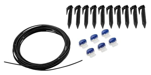 Image of Gardena Boundary Wire Repair Kit for All Gardena Robotic Lawnmowers, 5m Cable, 10 Hooks, 6 Connectors, UV Resistant, Black/Grey (04059-60)