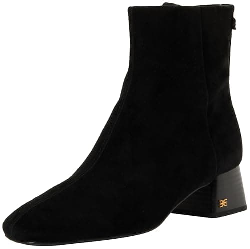 Image of Sam Edelman Women's Paige Ankle Boot, Black Suede, 12