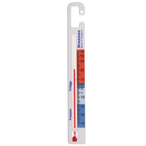Image of Brannan Vertical Fridge Freezer Thermometer - Can Be Used in Fridge or Freezer with Recommended Temperature Zones