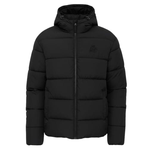 Image of Kings Will Dream Men’s Puffer Jacket Winter Coat – Hooded, Full Zip, Buttoned Pockets, Warm Quilted Design Black XL