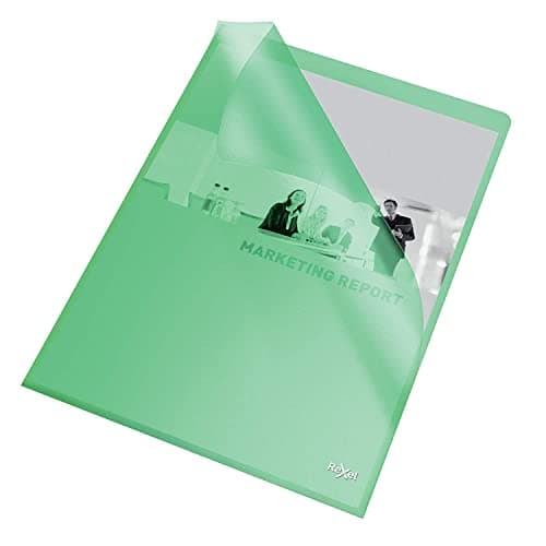 Image of Rexel Quality A4 Document Folder, Green Embossed, 115mic, Cut Flush, Copy Safe, Pack of 100, 2115638