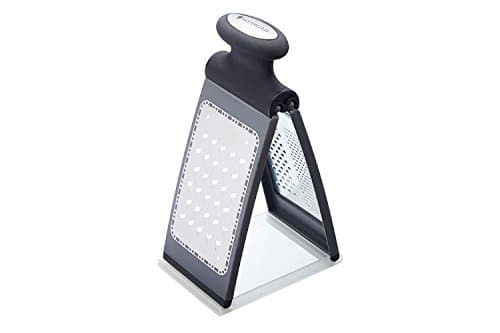 Image of MasterClass Smart Space 3-Way Fold-Flat Stainless Steel Cheese Grater - Black