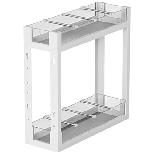 Image of 2-Tier Narrow Pull-Out Kitchen nizer - Veal Se Rack for Cabi Adjustable Sto Solut with Slide-Out Wire Baskets (300)