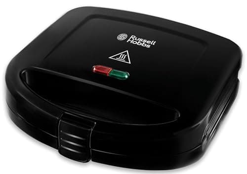 Image of Russell Hobbs Sandwich Toaster/Toastie Maker – Makes 2 Toasties, Cuts and seals, Non-stick easy clean plates, Verticle storage, Power On & Heat ready lights, Handle with locking clip, 760W, 24520