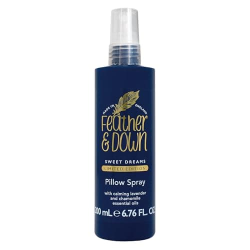 Image of Feather & Down Lavender Sleep Spray Pillow Mist, 200ml Calming Pillow Spray with Chamomile & Essential Oils for Relaxation and Restful Nights