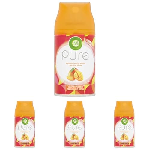 Image of Air Wick Freshmatic, Island Mango Air Freshener, 250 ml Refill (Pack of 4)