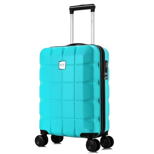 Image of ATX Luggage 55x36x20cm Cabin Suitcase Super Lightweight Small Suitcase Approved for 100+ Airlines Including EasyJet, Ryanair, British Airways & Virgin Atlantic (Mint Green, 21Inches, 33Liter)