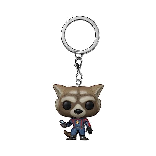 Image of Funko POP! Keychain: Marvel - Guardians Of the Galaxy 3 - Rocket Raccoon Novelty Keyring - Collectable Mini Figure - Stocking Filler - Gift Idea - Official Merchandise - Movies Fans - Backpack Decor