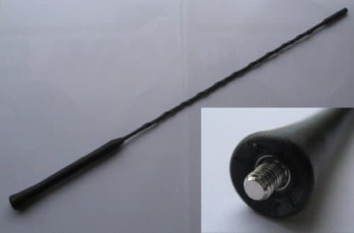Image of XtremeAuto Renault Megane Scenic Black Genuine Replacement AM/FM Aerial Mast Antenna Roof Screw in Type Includes Sticker