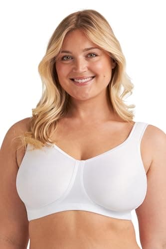 Image of Miss Mary of Sweden Smooth Divide Non-Wired Bra – Full Cup, Unique Pocketed Design for Lift & Comfort 34G White