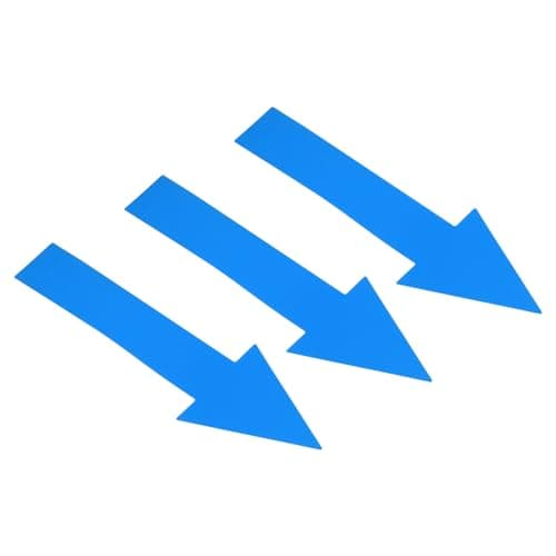 Image of PATIKIL Arrow Sticker 8 Inch, 4 Sheet Directional Sign PVC Adhesive Removable Floor Decal for Floor Wall Marking, Blue