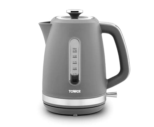 Image of Tower Odyssey Jug Kettle with Chrome Accents, 1.7 Litres, Grey