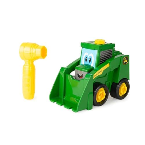 Image of John Deere Build‑A‑Buddy Skid Steer Playset, 13‑Piece Take‑Apart Toy with Ratchet Tool, Push‑Along Wheels, Working Scoop for Fine Motor & Imaginative Play, Toddler Construction Toy 18+ Months