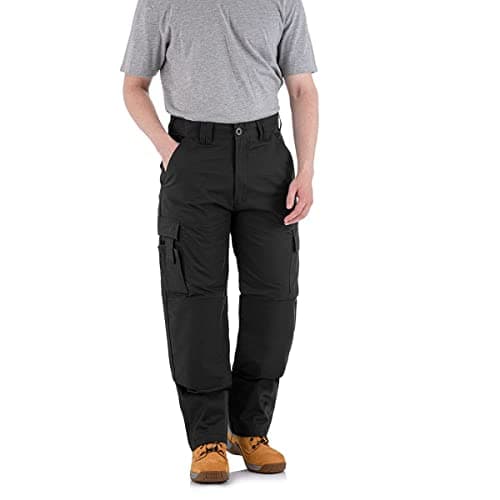 Image of WrightFits Falcon Work Trousers Men - Heavy Duty Work Pants for Men Durable Trademens Workwears - Cargo Combat Trousers Triple Stiching Multi Pocket Kneepad Pocket Size Range 28 to 48 Black