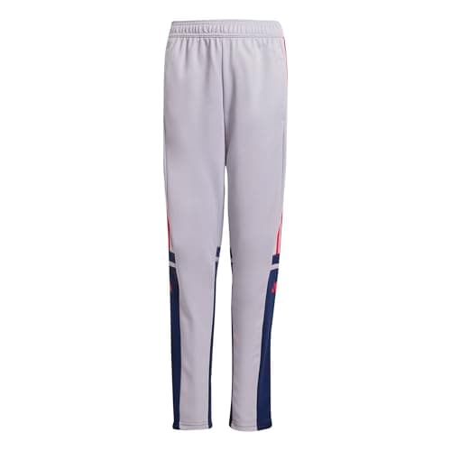 Image of adidas Unisex Kids SQUADRA25 Training Pant Kids, Glory Grey/Team Navy Blue 2/Pure Ruby, 7-8 Years