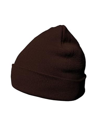 Image of DonDon Beanie hat men Beanie hats for women Winter hat classical design brown