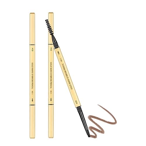 Image of Eyebrow Pencil Dual-Sided Eye Brower Pencil, Fine Tip Rapid Brow Precise Sweatproof Brow Pen with Brow Combs (02# Blonde 2 Pcs)
