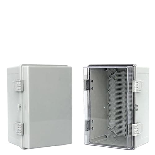 Image of IP66 Waterproof ABS Plastic Enclosure Gray/Transparent Cover Outdoor Power Distribution Junction Box Electronic Instrument Case(300x300x170mm,Grey cover)