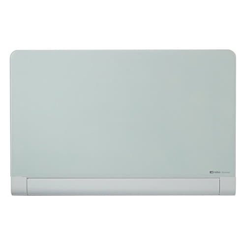 Image of Nobo Glass Magnetic Whiteboard with Concealed Pen Tray, 1000 x 560 mm, InvisaMount Mounting System, Impression Pro, Brilliant White, 1905191