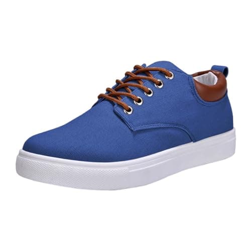 Image of Low Skate Shoes for Men Casual Canvas Trainers Classic Skateboarding Style Men's Shoes Casual Shoes Comfortable Skateboard Shoes Lightweight Trainers Sports Shoes Walking Shoes for Business Sports