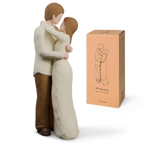 Image of NANAOUS Couple Figurine, Wedding Gift for Couple, Engagement Gifts Statue for Women Anniversary Valentine's Day Birthday