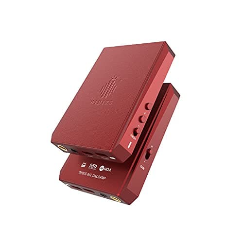 Image of HIDIZS DH80S Portable Balanced DAC & AMP, Supports MQA Audio Technology, DSD64/128 Portable Audio Decoding Amplifier, 4.4mm/3.5mm Port Output for Windows 10/Mac OS/iPad OS/Android/iOS System (Red)