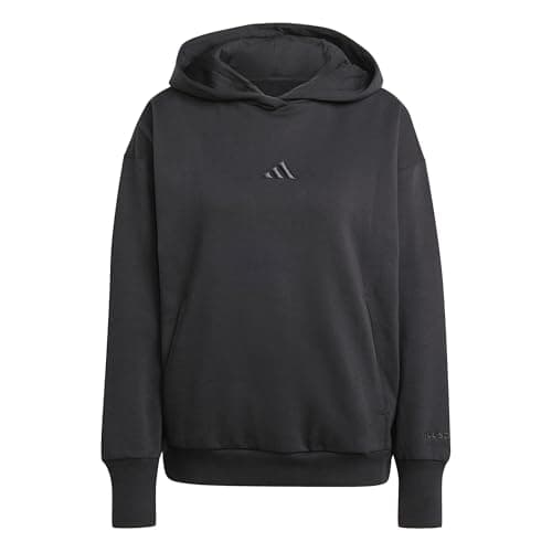 Image of adidas Women's ALL SZN FLEECE LOOSE HOODIE, BLACK, M